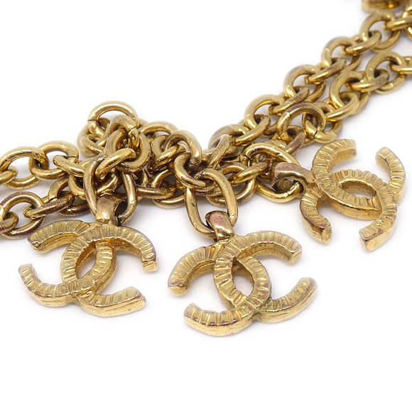 CHANEL 1993 5 CC Gold Chain Pendant Necklace 17250 - Picture 3 of 4